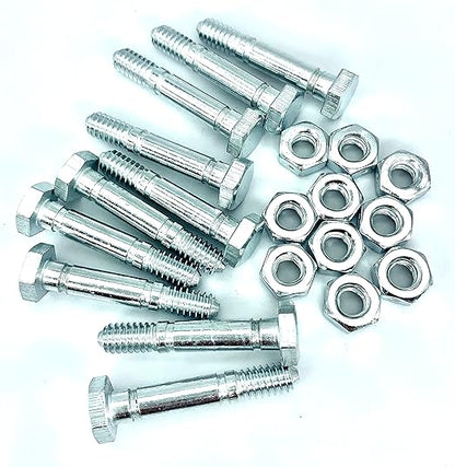 fits Shear Pins and Nuts for Ariens 532005 53200500 510016 51001600 Snow throwers(10 Pack)