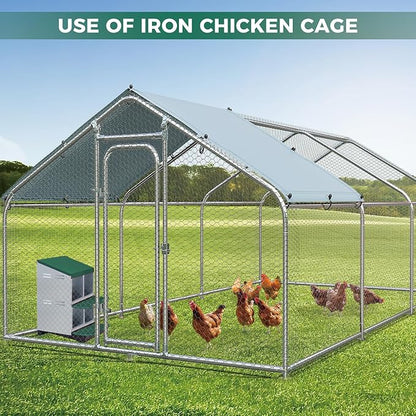 Chicken Nesting Boxes, Metal Rollaway Chicken Nest Box with Rollout Egg Collection, Removable Tray & Nesting Pads, Egg Laying Box for Chicken Coop Hens, Wall Mount or Standing, 3 Compartments 2 Layer