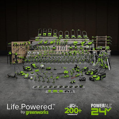 Greenworks 48V (2x24V) 5-Piece Garden Tool Set: 20" Push Mower, 12" String Trimmer, 320CFM Leaf Blower, 12" Chainsaw, 22" Hedge Trimmer - 3 Batteries, 2 Chargers, 3-Year Warranty