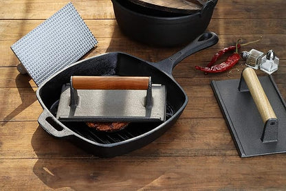 New Star Food Service 36411 Steak Weight/Bacon Press, Aluminum, 8.25x4.25" | Commercial Grade