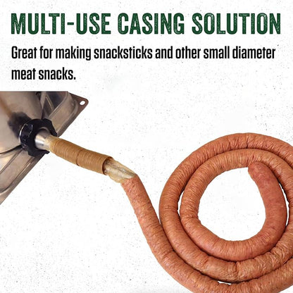 LEM Products Clear Smoked Collagen Casings, 19mm, Edible Sausage Casings, Stuffs Approximately 16 Pounds Per Pack, Great for Snack Sticks, Hot Dogs, Metts, Andouille, Brats, and More, 2-Pack