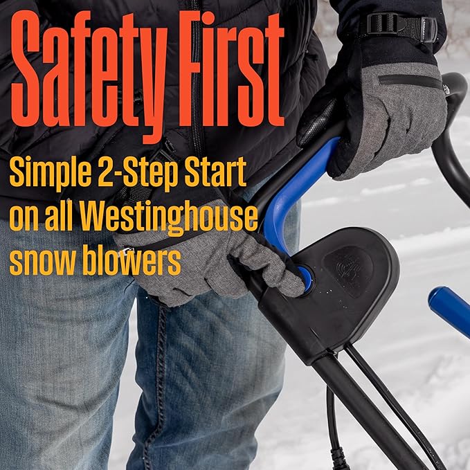 Westinghouse WSnow22 48V Cordless Snow Blower 22 Inch Kit, Steel Auger, LED Lights, 1600W Brushless Motor, 25ft Throwing Distance, Plows 840lbs/min, Compatible with Snow Joe Batteries