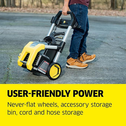 Kärcher Pressure Washer K1700, CETA Certified, 3 Spray Nozzles, Detergent Tank, for Cars, Driveways, Siding, Patios, 1.2 max. GPM