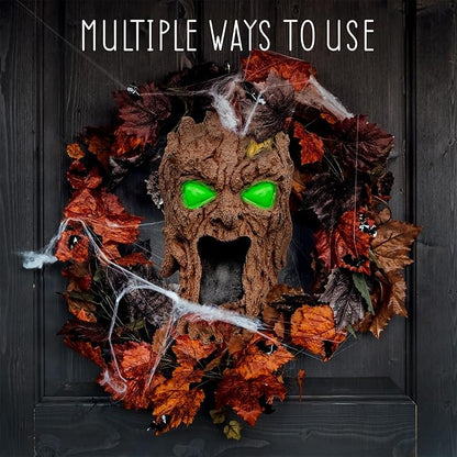 Tree Bark Monster Yard Decor, Bark Face Tree Person Decor for Garden and Halloween