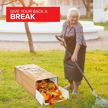 Lawn and Leaf Chute, Reusable Lawn Bag Holder for Easy Leaf Collecting, Durable Lawn Bag Funnel for Paper Leaf Bags, Leaf Bag Chute for Sweeping and Collecting Yard Debris, No Bending Required!