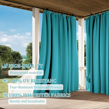 Gazebo Universal Replacement Privacy Curtain,10'×10' Gazebo Outdoor Waterproof Curtains, 4-Panels Sidewall Curtains with Double Zipper for Patio Canopy, Garden and Backyard (Curtain Only)