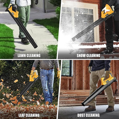 Ultra Lightweight Cordless Leaf Blower Compatible with Dewalt 20V MAX XR Battery (No Battery) - 400 CFM/130 MPH Electric Leaf Blowers for Deck, Patio, Driveway,Yard,Garage Cleaning (Tool Only)